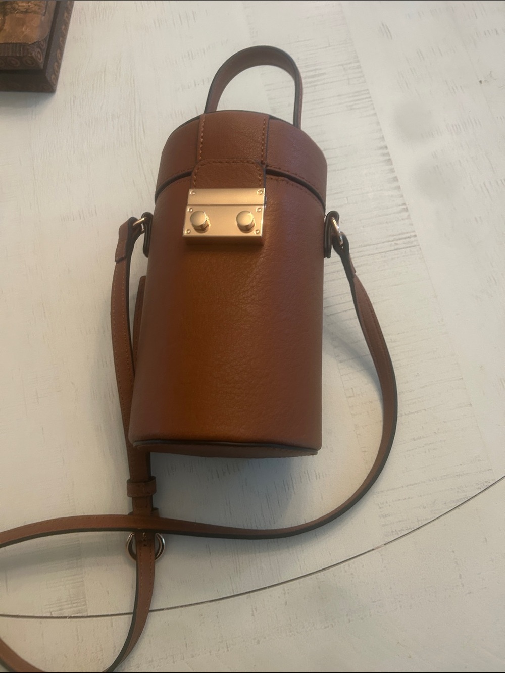 Lauren Conrad barrel shaped crossbody purse